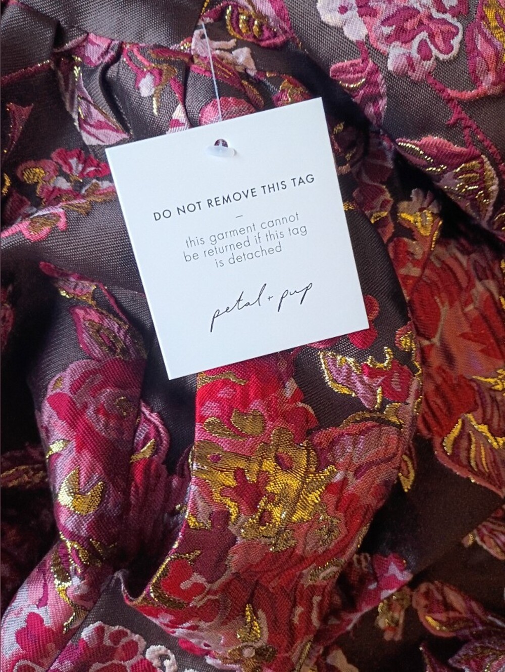 Petal & Pup Black Maxi Dress with Red Floral Print - Picture 11 of 11